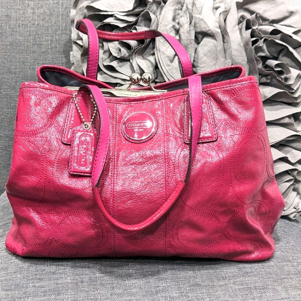 Coach Pink Leather Handbag